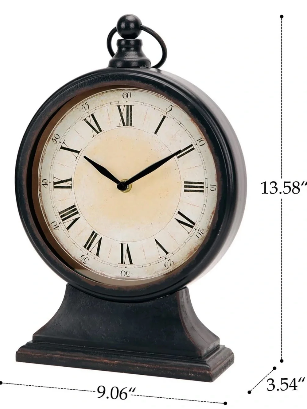 New Classic Black Mantel Clock - Vintage Style Home Wall Decor Nikky Home Metal